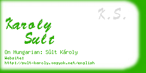 karoly sult business card